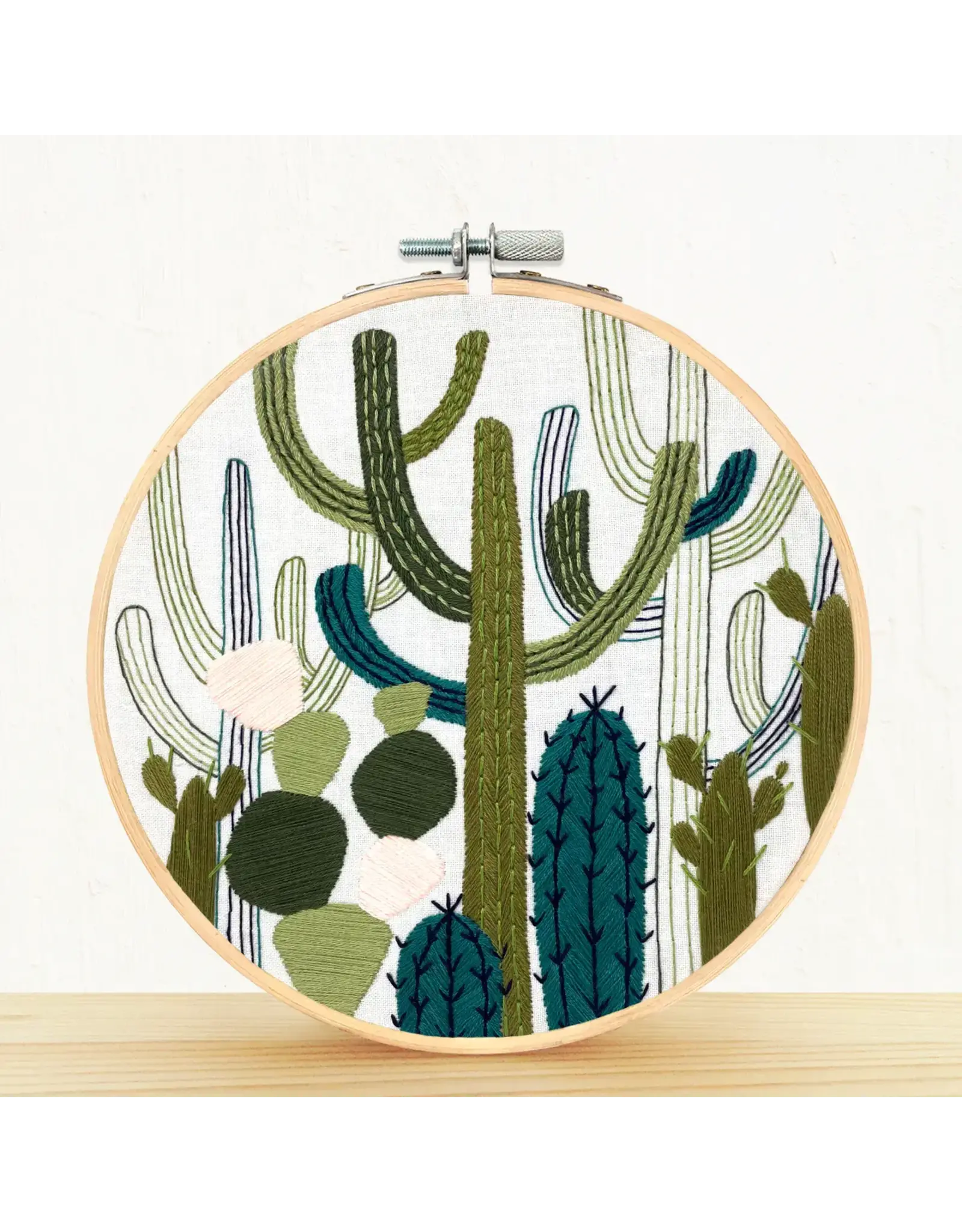 Embroidery & Sage Cactus Garden - Complete Embroidery Kit - Embroidery & Sage