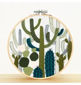 Embroidery & Sage Cactus Garden - Complete Embroidery Kit - Embroidery & Sage