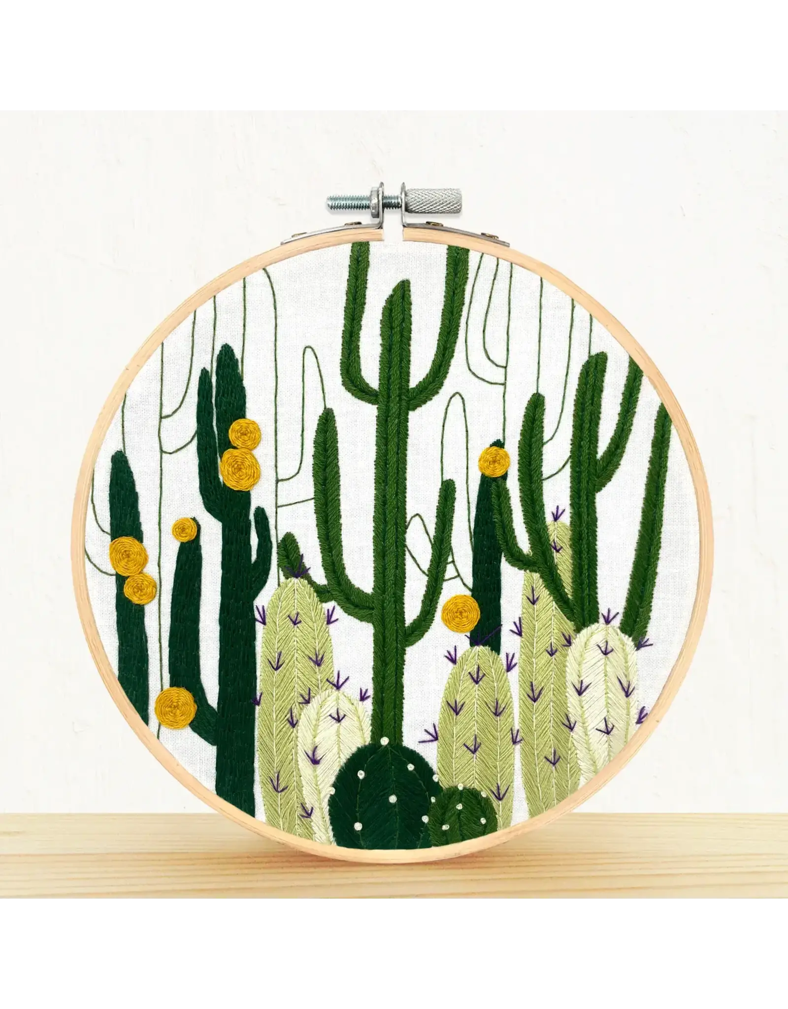 Embroidery & Sage Cactus Bloom - Complete Embroidery Kit - Embroidery & Sage