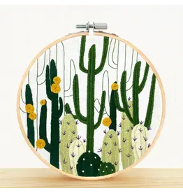 Embroidery & Sage Cactus Bloom - Complete Embroidery Kit - Embroidery & Sage
