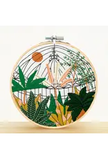 Embroidery & Sage Botanical Greenhouse Garden - Complete Embroidery Kit - Embroidery & Sage