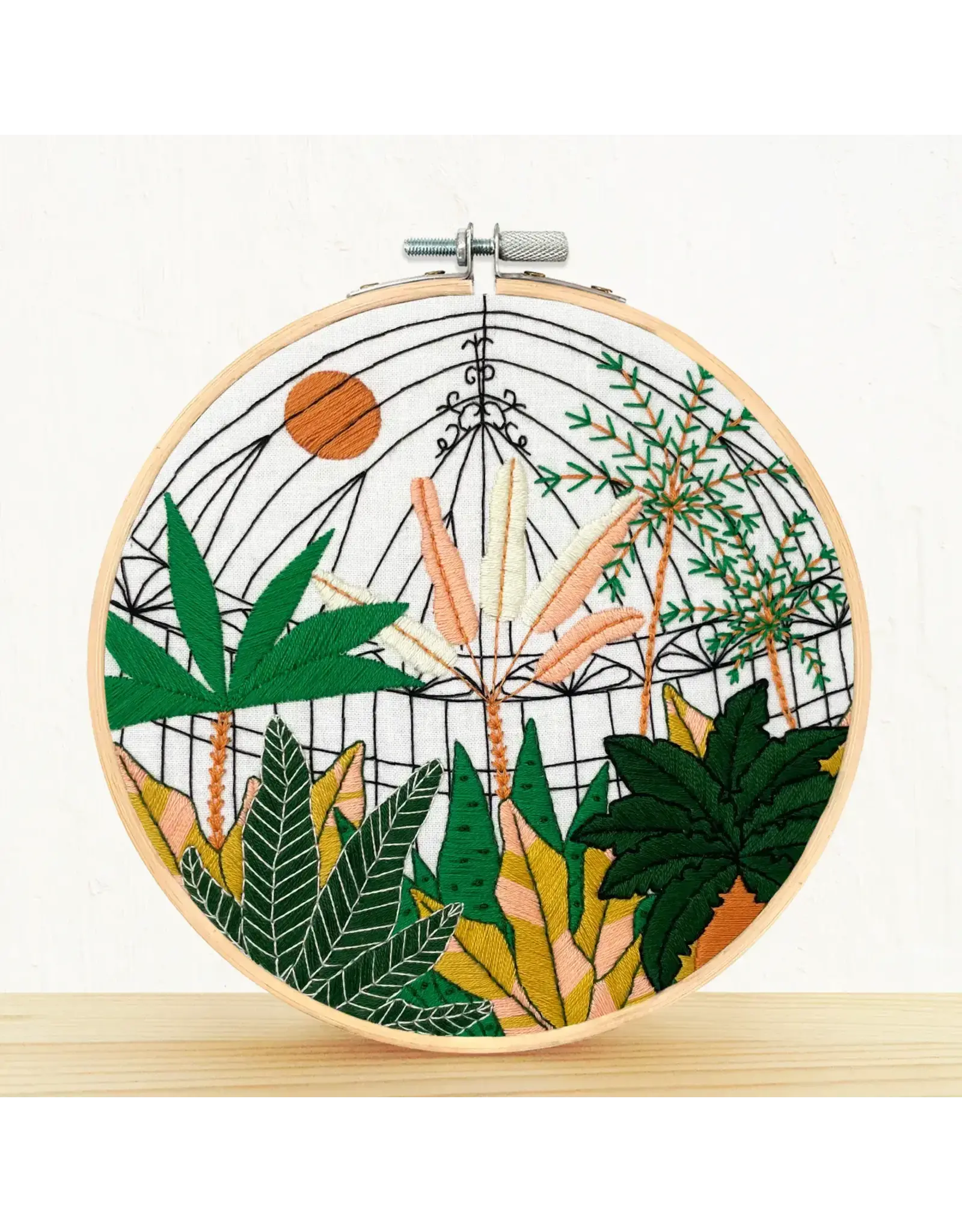 Embroidery & Sage Botanical Greenhouse Garden - Complete Embroidery Kit - Embroidery & Sage