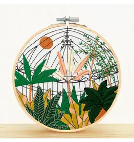Embroidery & Sage Botanical Greenhouse Garden - Complete Embroidery Kit - Embroidery & Sage
