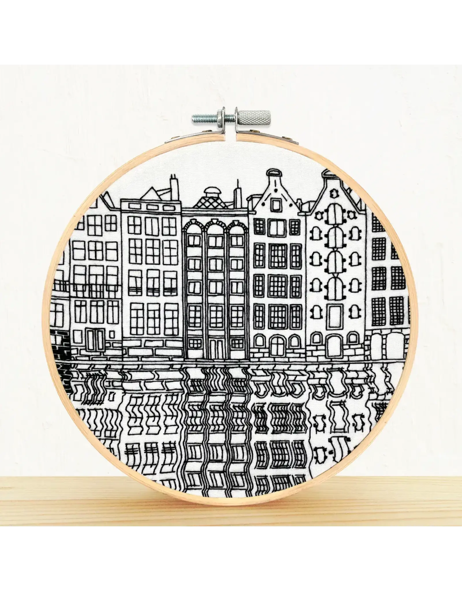 Embroidery & Sage Gingerbread Houses, Amsterdam - Complete Embroidery Kit - Embroidery & Sage