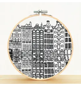 Embroidery & Sage Gingerbread Houses, Amsterdam - Complete Embroidery Kit - Embroidery & Sage