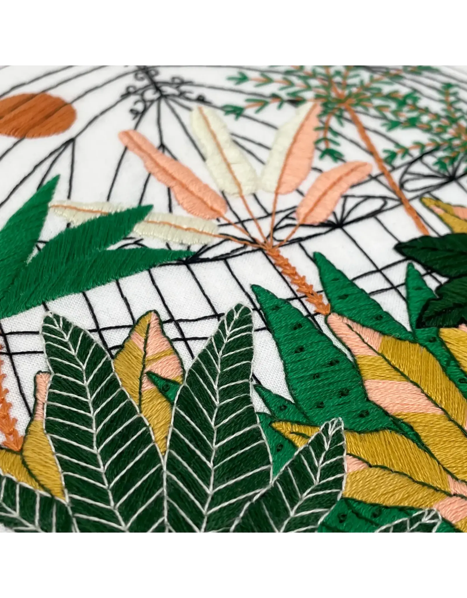 Embroidery & Sage Botanical Greenhouse Garden - Complete Embroidery Kit - Embroidery & Sage