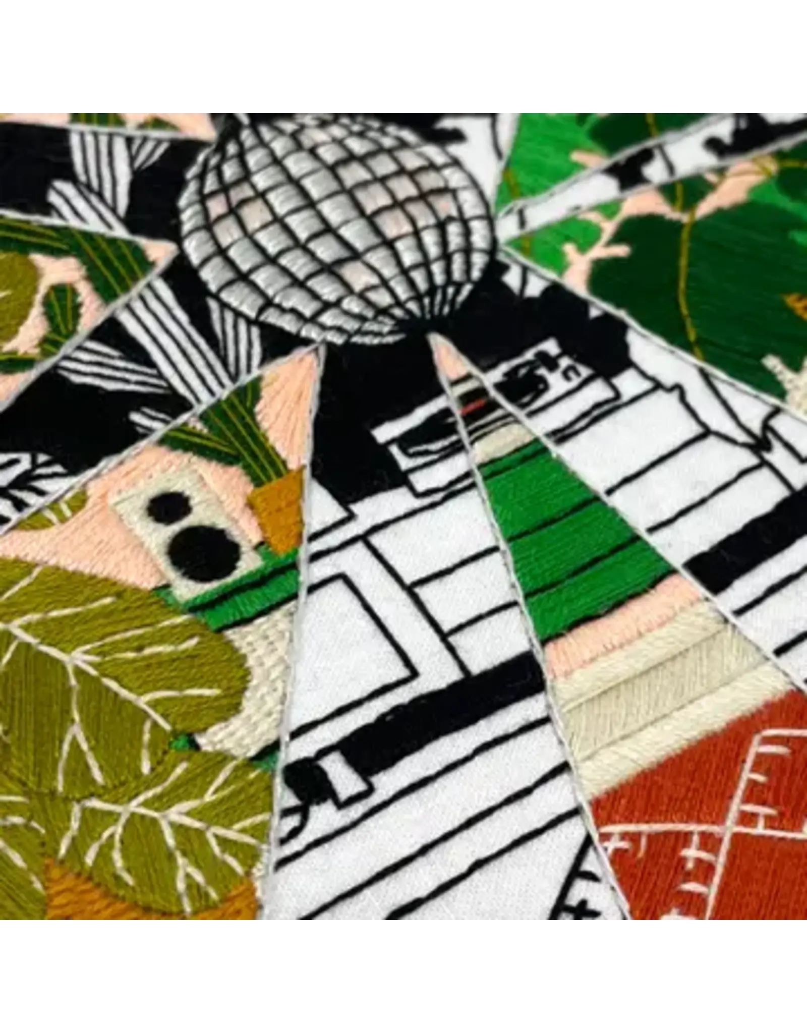 Embroidery & Sage Disco Plants - Complete Embroidery Kit - Embroidery & Sage