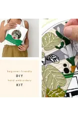 Embroidery & Sage Disco Plants - Complete Embroidery Kit - Embroidery & Sage