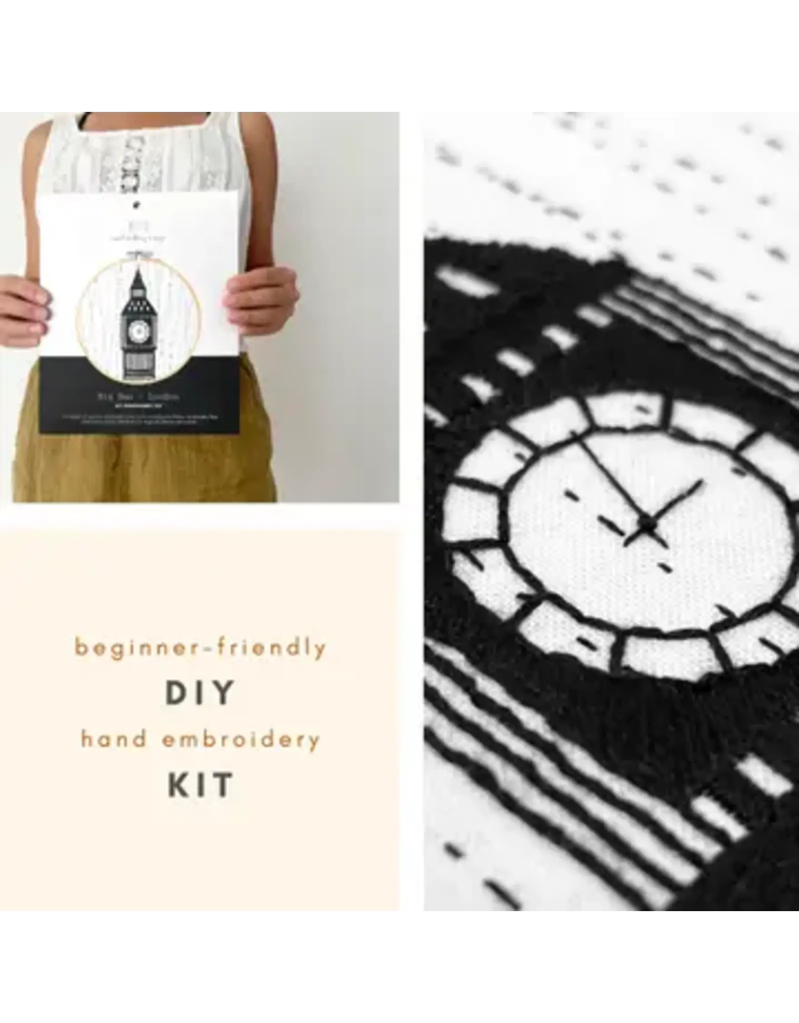 Embroidery & Sage Big Ben, London - Complete Embroidery Kit - Embroidery & Sage