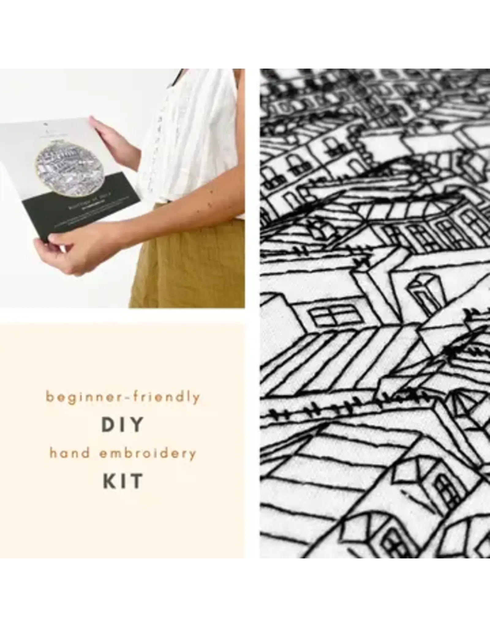 Embroidery & Sage Rooftops of Paris - Complete Embroidery Kit - Embroidery & Sage