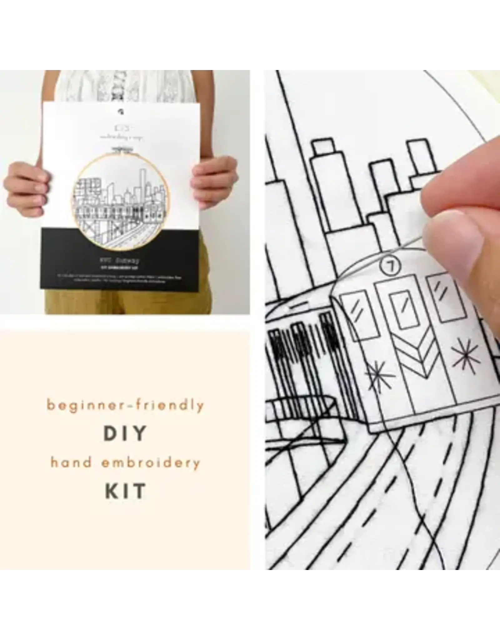Embroidery & Sage New York Subway - Complete Embroidery Kit - Embroidery & Sage