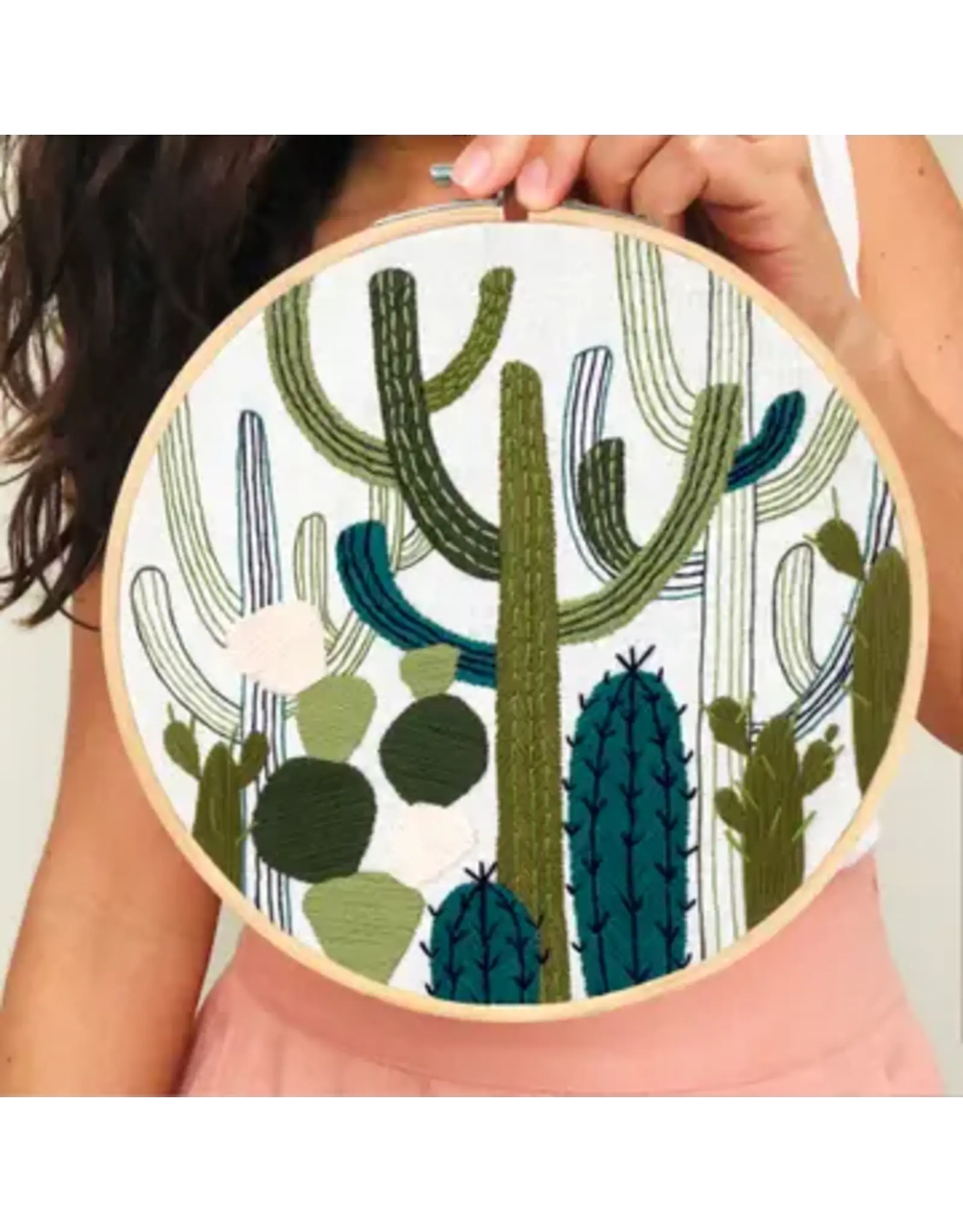 Embroidery & Sage Cactus Garden - Complete Embroidery Kit - Embroidery & Sage