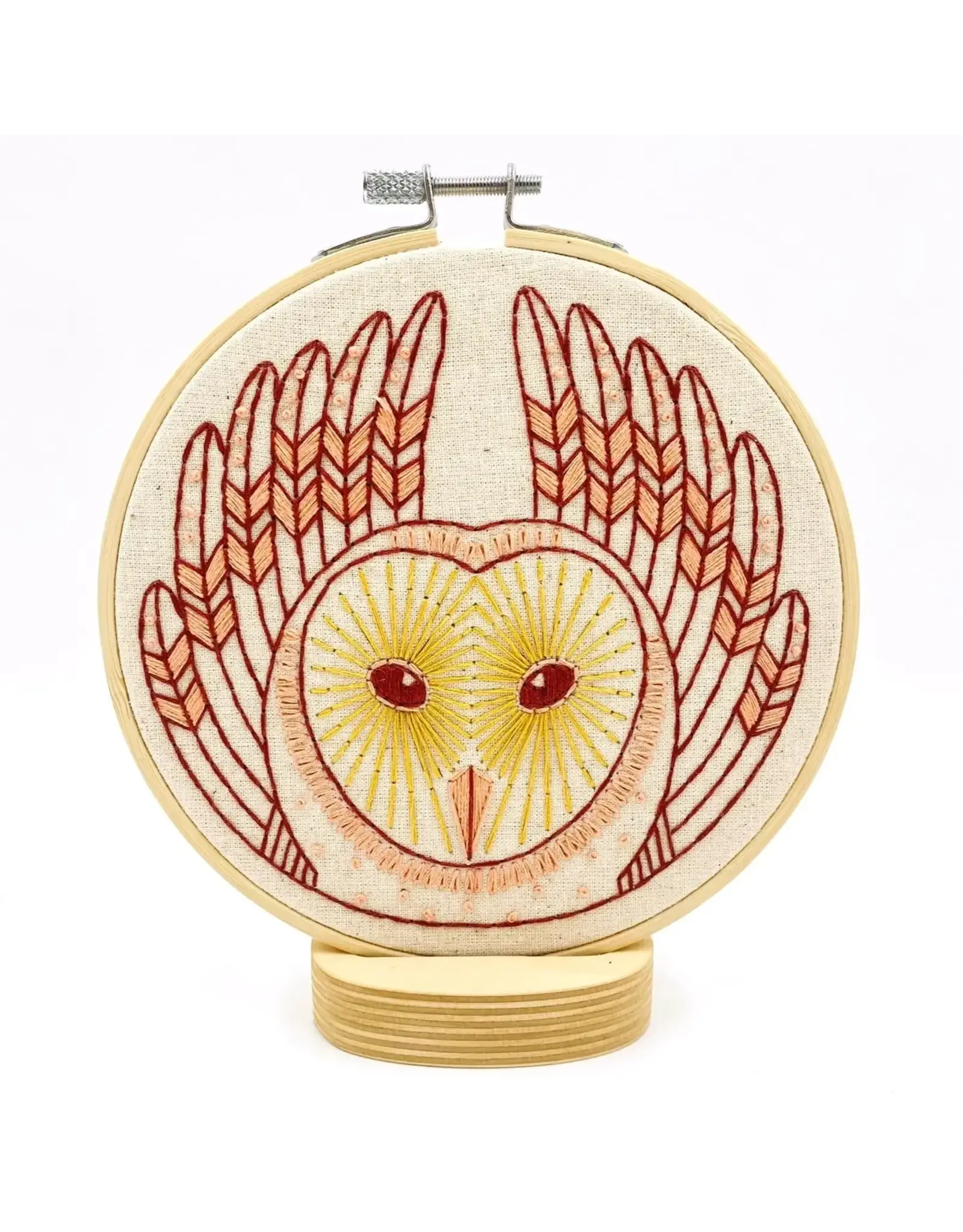 Hook, Line and Tinker Barn Owl Complete Embroidery Kit - Hook, Line and Tinker