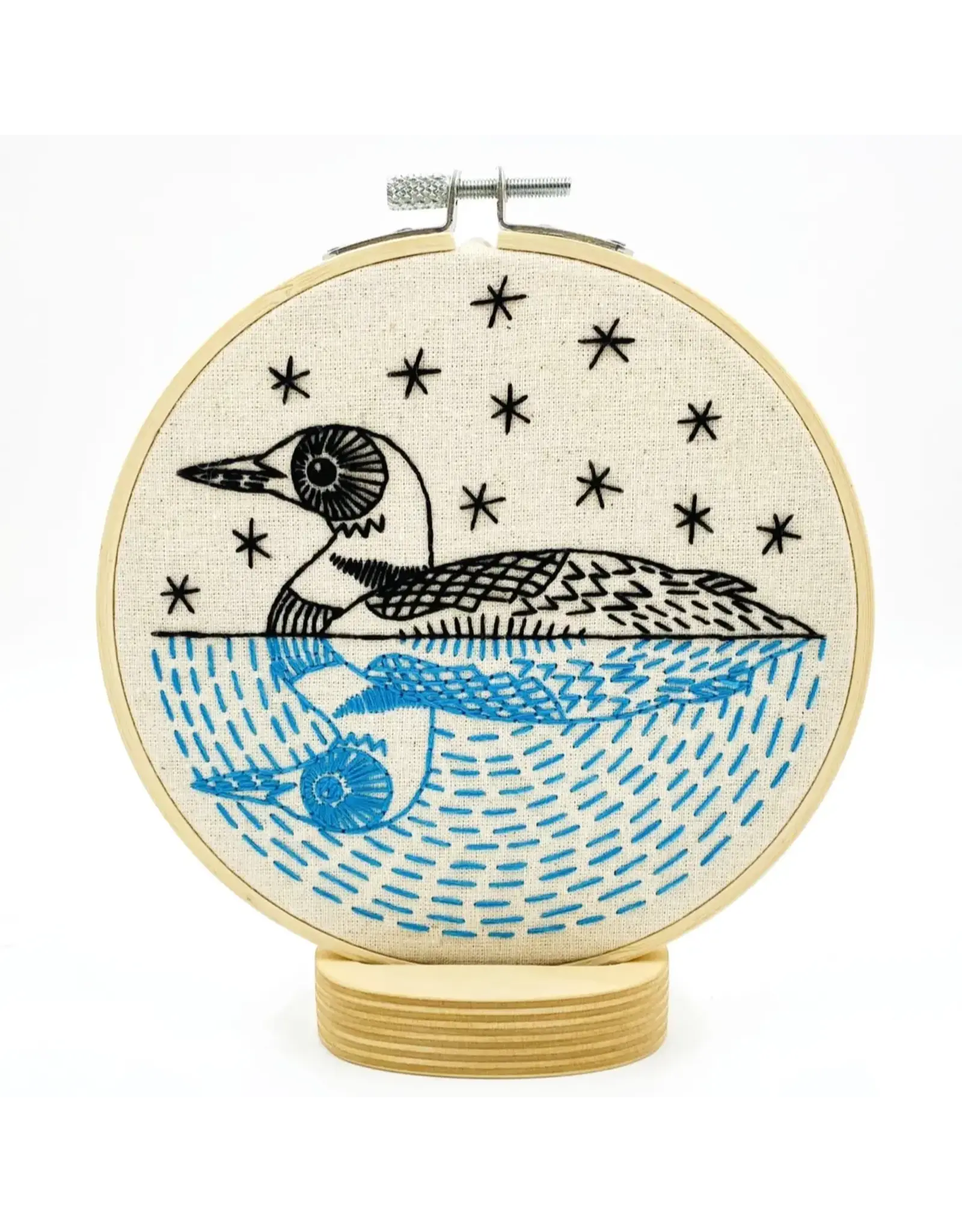 Hook, Line and Tinker Loon Complete Embroidery Kit - Hook, Line and Tinker