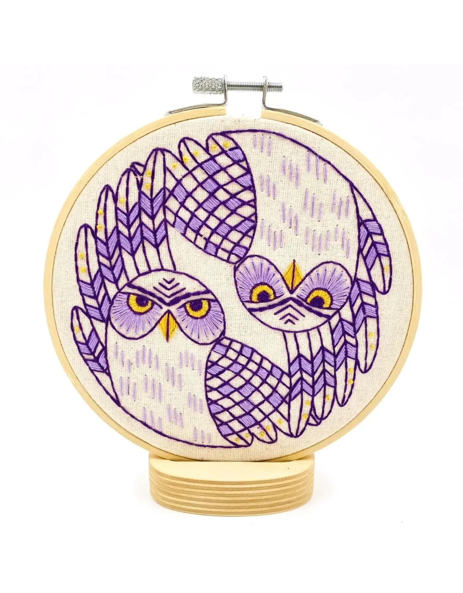 Hook, Line and Tinker Burrowing Owls Complete Embroidery Kit - Hook, Line and Tinker