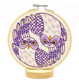 Hook, Line and Tinker Burrowing Owls Complete Embroidery Kit - Hook, Line and Tinker