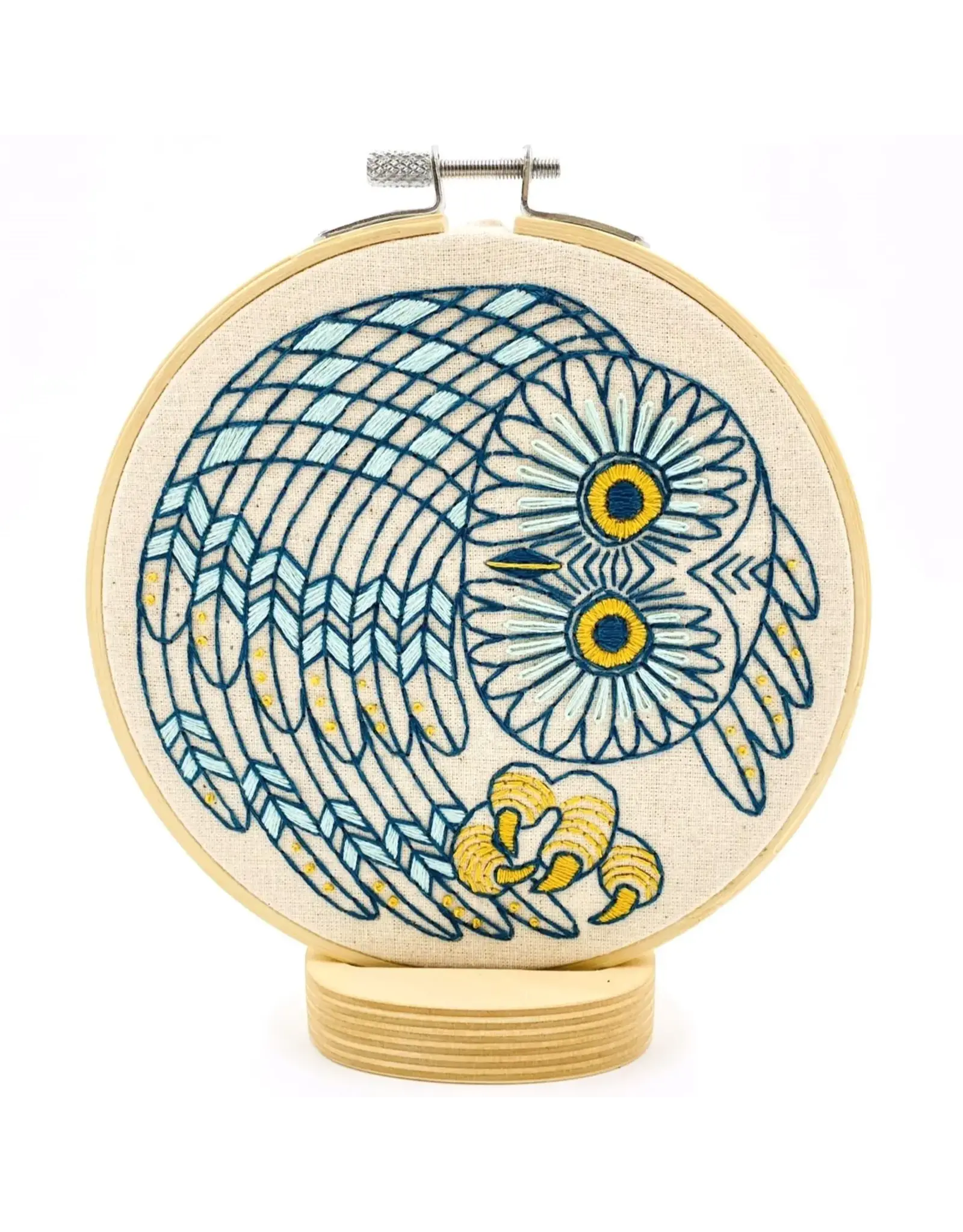 Hook, Line and Tinker Saw Whet Owl Complete Embroidery Kit - Hook, Line and Tinker