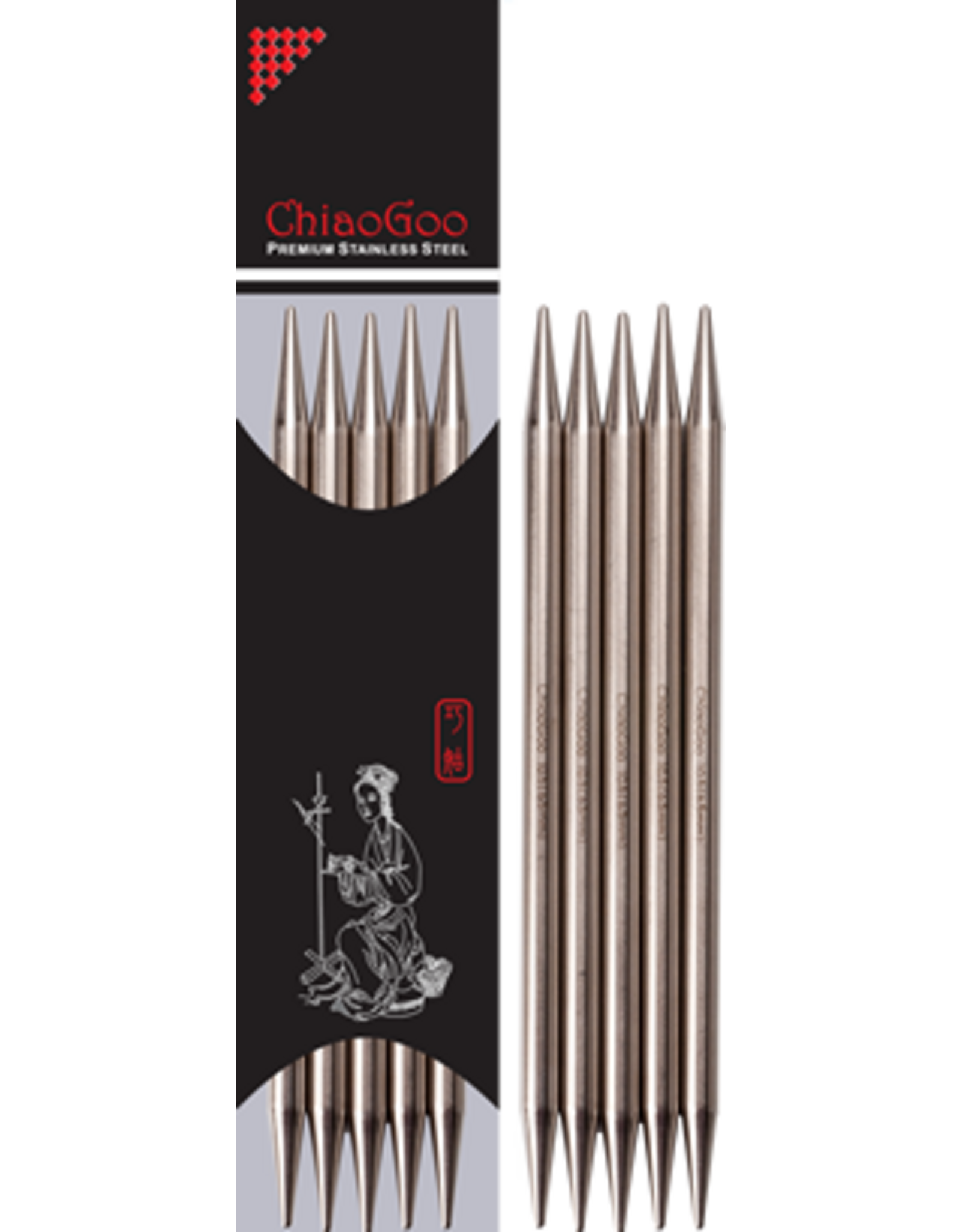 ChiaoGoo 6" double pointed needle, size US 0