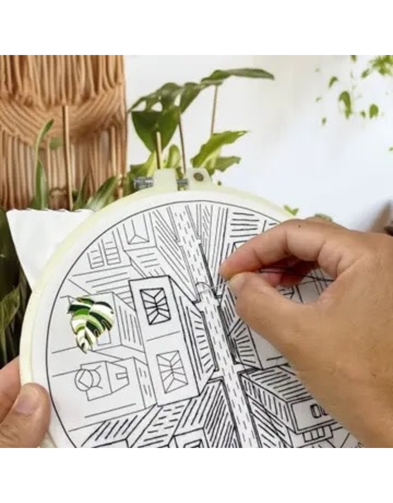 Embroidery & Sage Monstera leaf Magnetic Needle Minder - Embroidery and Sage