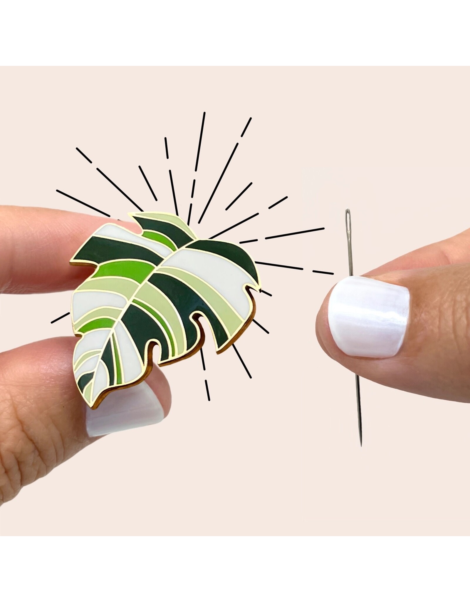 Embroidery & Sage Monstera leaf Magnetic Needle Minder - Embroidery and Sage