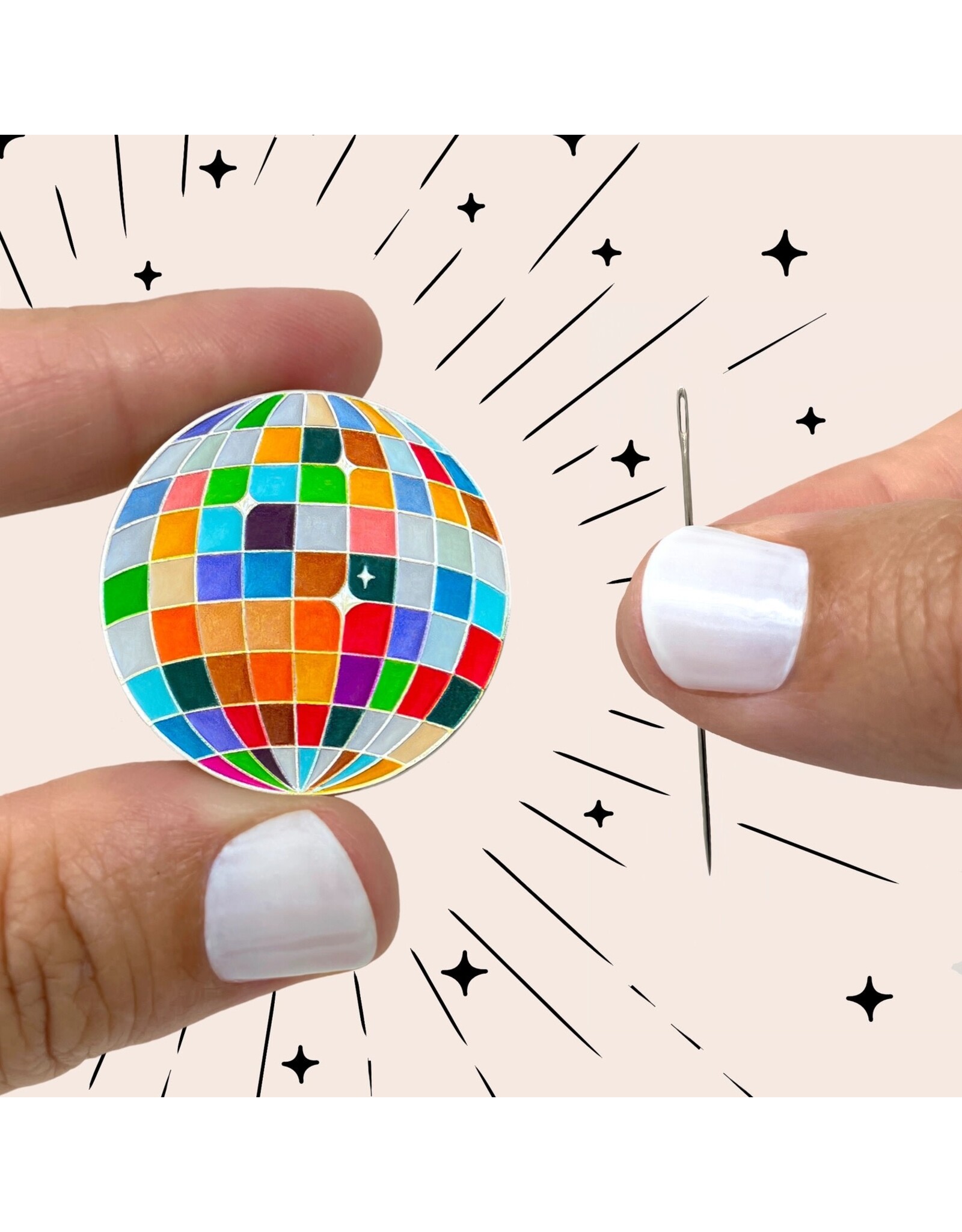 Embroidery & Sage Disco Ball Magnetic Needle Minder - Embroidery and Sage