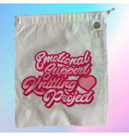 Comma Craft Co Emotional Support Knitting Project drawstring project bag