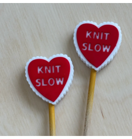 Comma Craft Co Stitch Stoppers - Knit Slow Hearts