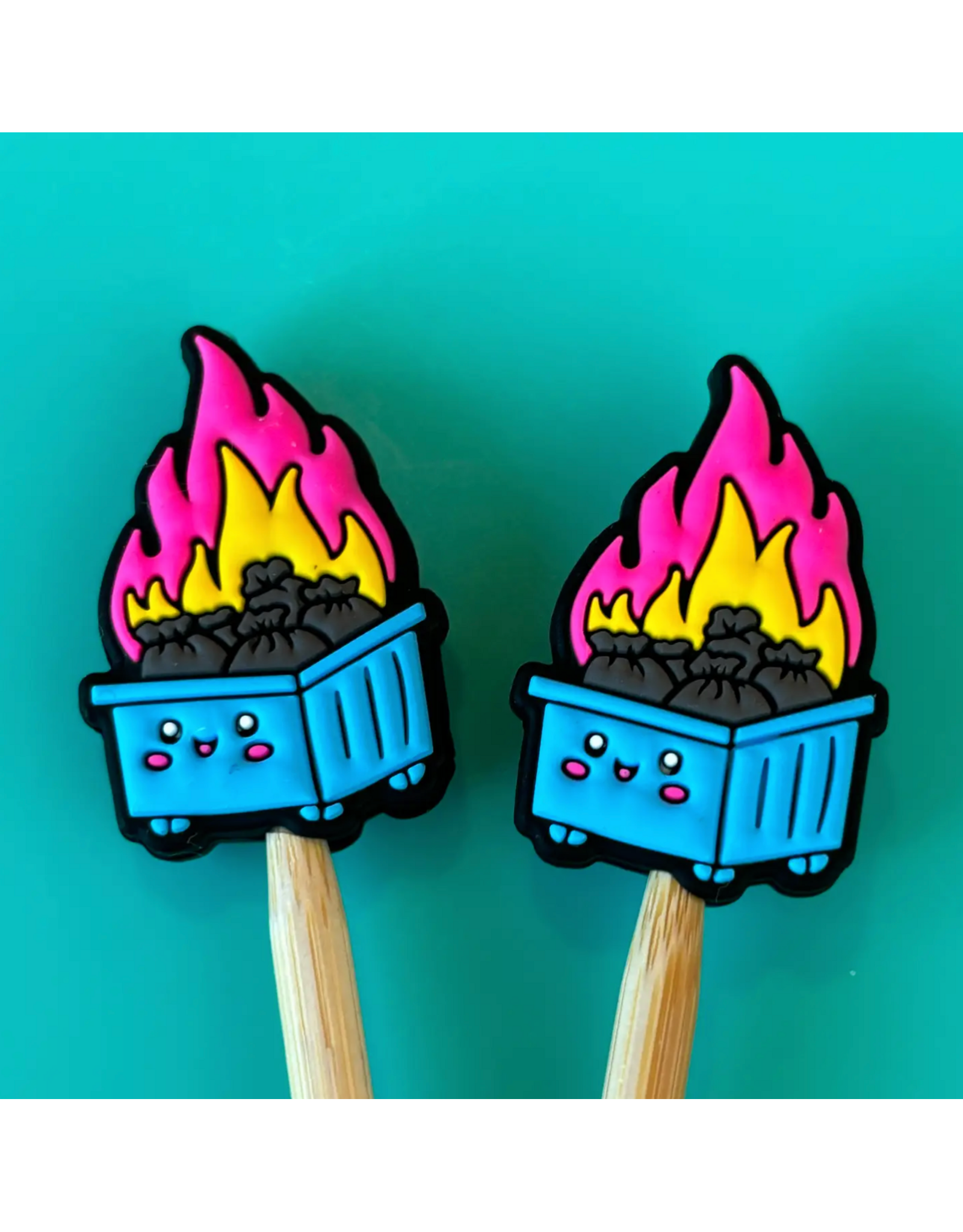 Comma Craft Co Stitch Stoppers - Blue Dumpster Fire - Comma Craft Co.