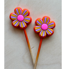 Comma Craft Co Stitch Stoppers - Retro Orange Flowers