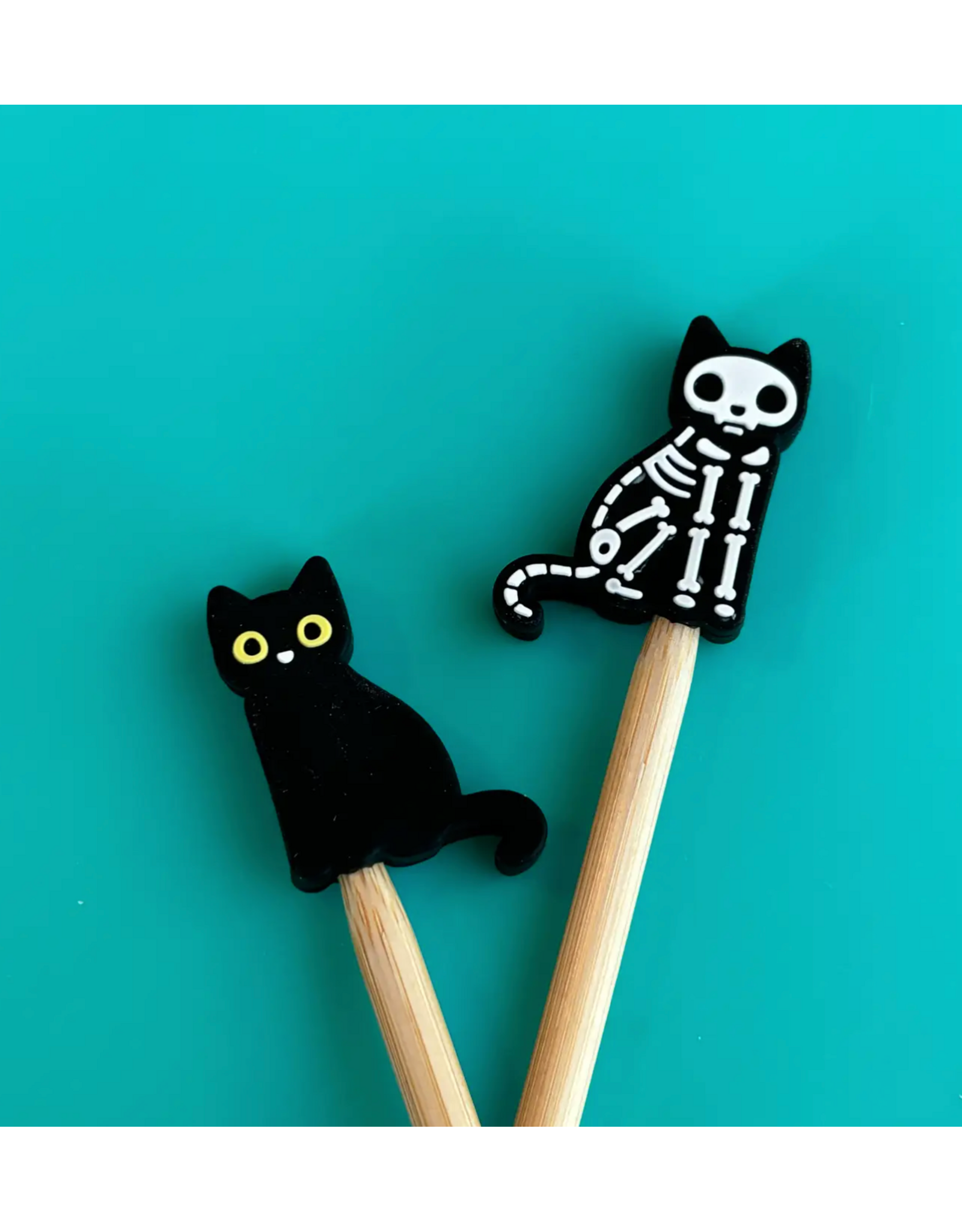 Comma Craft Co Stitch Stoppers - Skeleton Cats - Comma Craft Co.