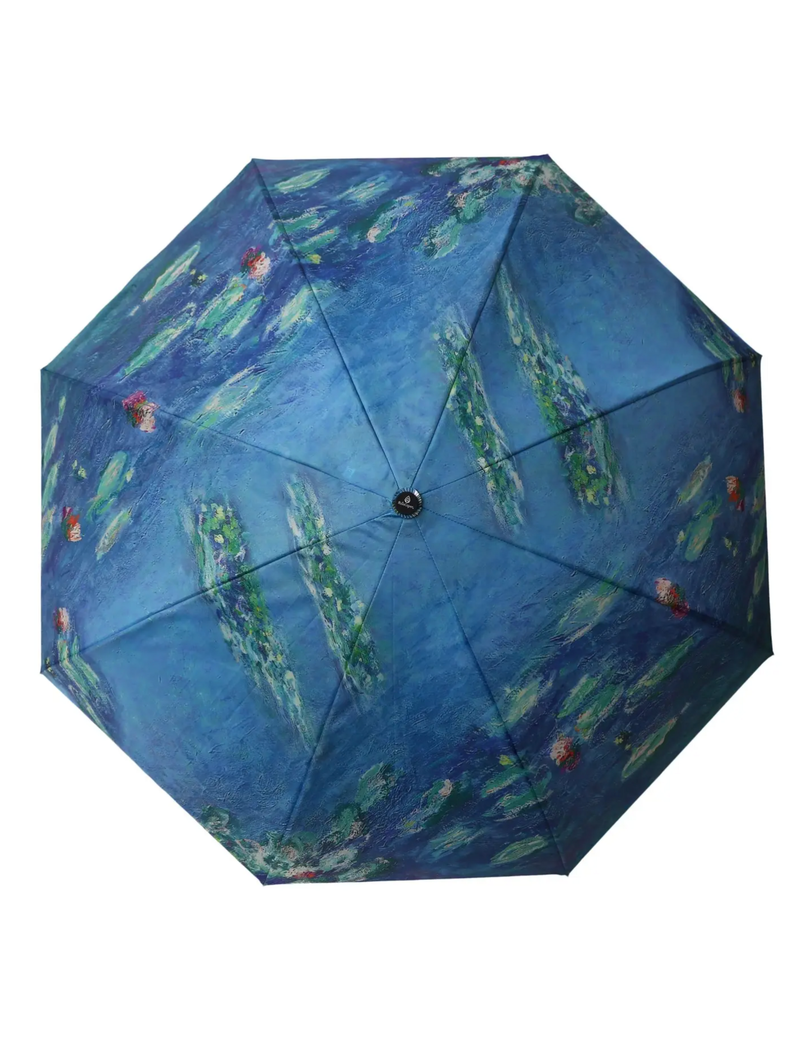 RainCaper Monet Water Lilies reverse inverted umbrella – Hands-free, windproof design