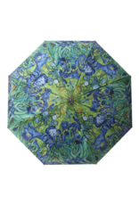 RainCaper Van Gogh Irises reverse inverted umbrella – Hands-free, windproof design
