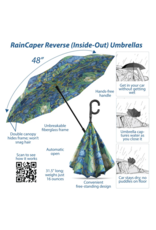 RainCaper Van Gogh Irises reverse inverted umbrella – Hands-free, windproof design