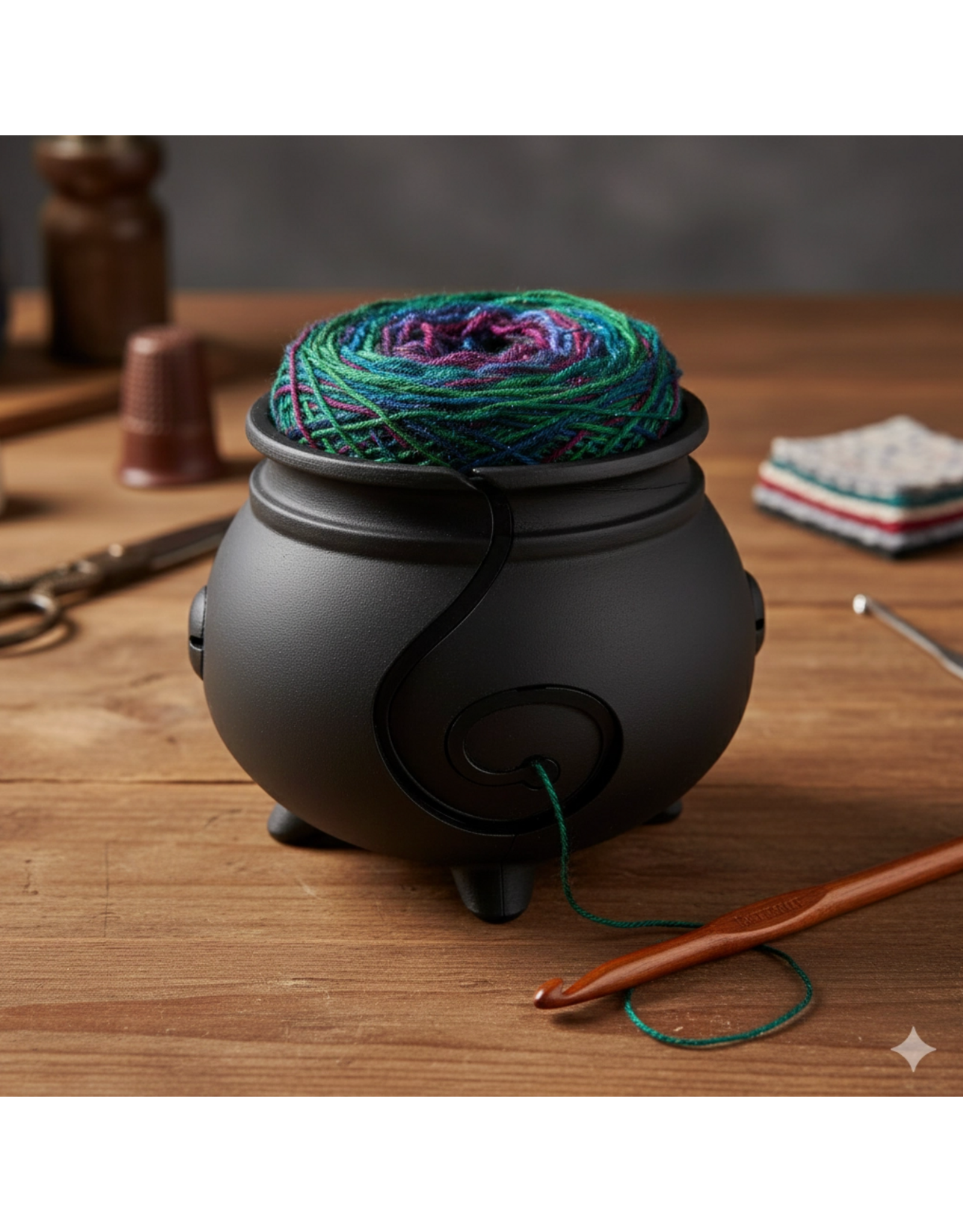 Cauldron Yarn Bowl - Loops and Layers