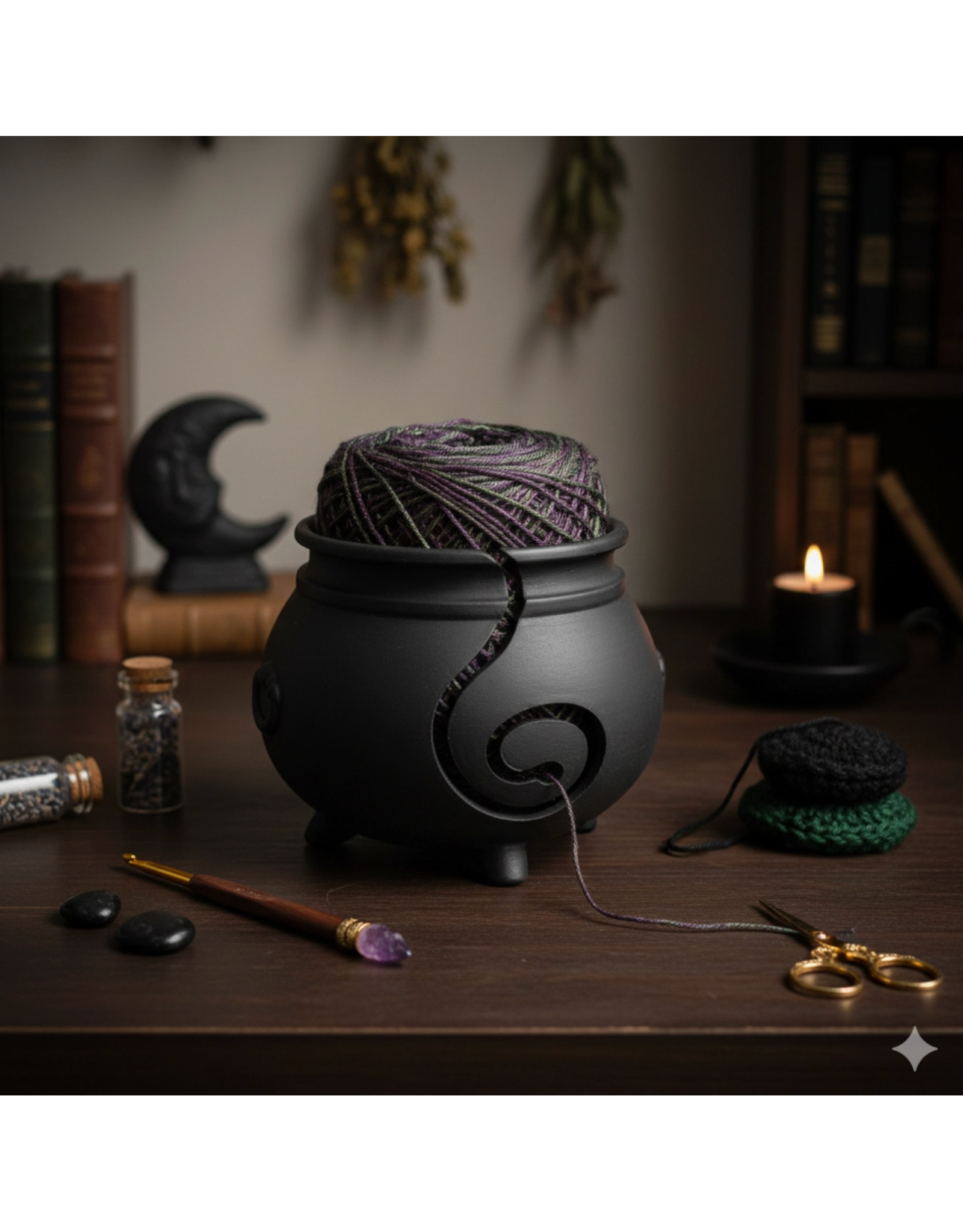 Cauldron Yarn Bowl - Loops and Layers