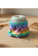 Dragon Yarn Bowl with Tool Holes (Rainbow) - Loops and Layers