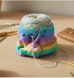 Dragon Yarn Bowl with Tool Holes (Rainbow) - Loops and Layers