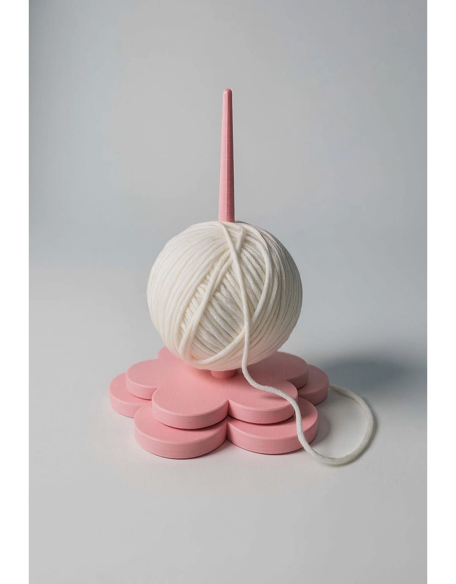 Yarn Spinner with Flower Base (Light Pink)- Loops and Layers