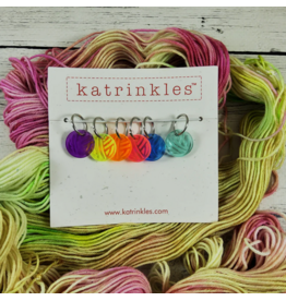 Stitch Markers - Neon Yarn Ball Ring set by Katrinkles