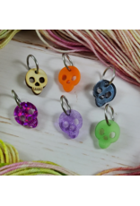 Stitch Markers - Skull Acrylic Ring set by Katrinkles