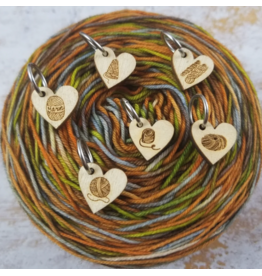 Stitch Markers - Yarn Love Ring set by Katrinkles