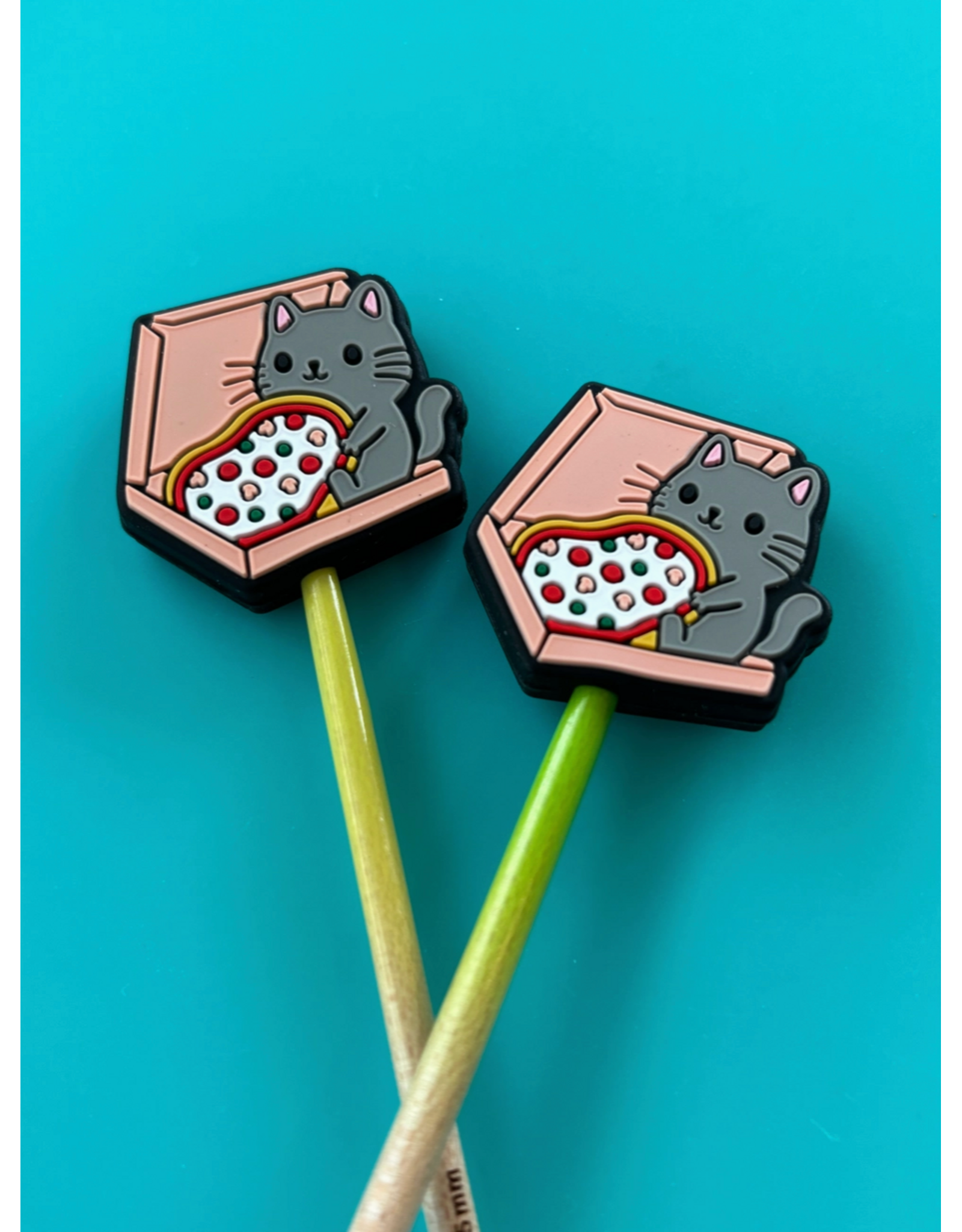 Comma Craft Co Stitch Stoppers - Pizza Cat - Comma Craft Co.