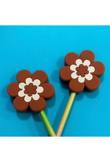 Comma Craft Co Stitch Stoppers - Retro Brown Flowers - Comma Craft Co.