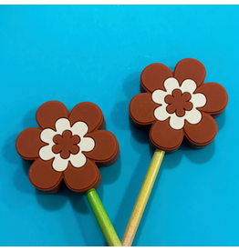 Comma Craft Co Stitch Stoppers - Retro Brown Flowers - Comma Craft Co.