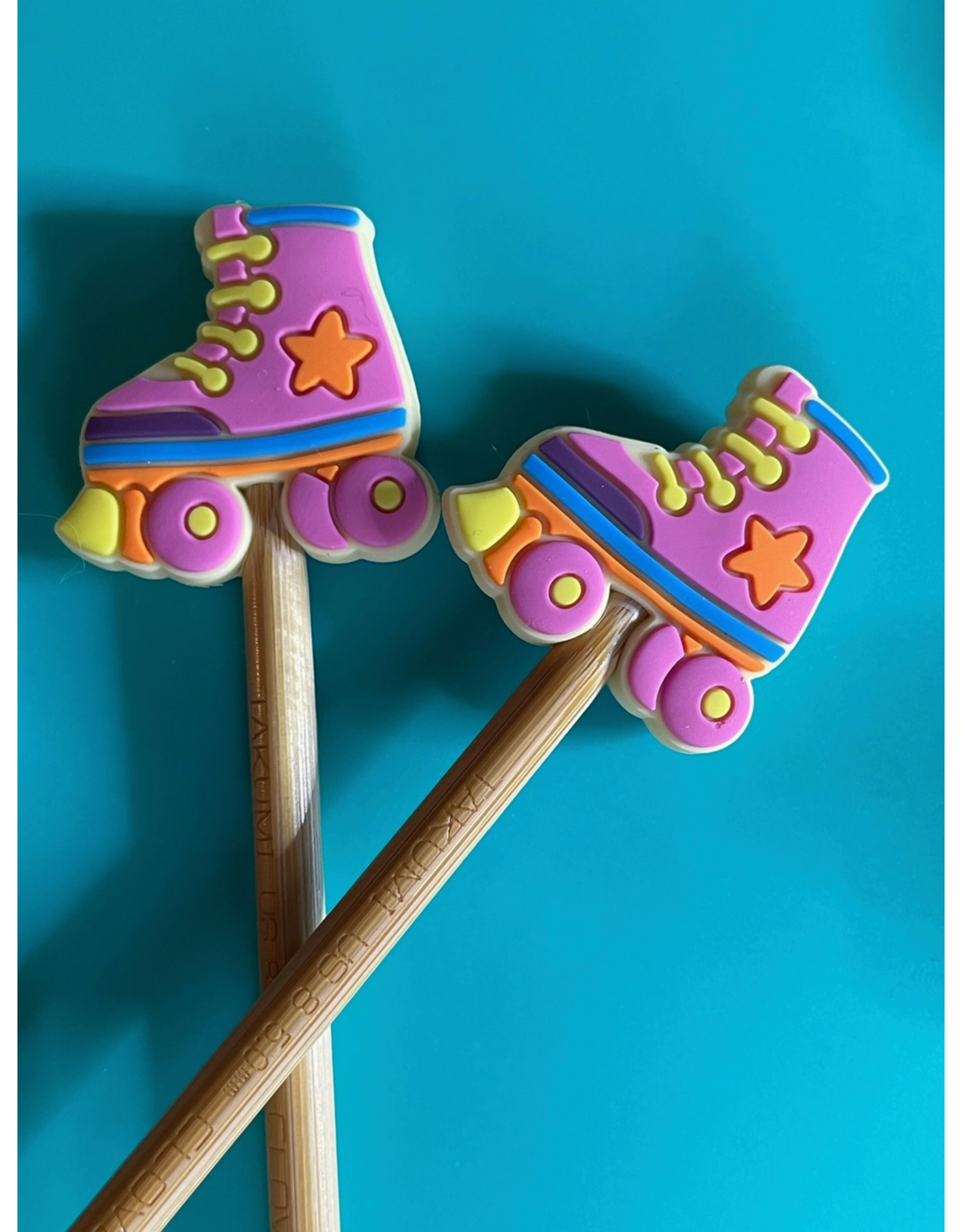 Comma Craft Co Stitch Stoppers - Roller Skates (Pink) - Comma Craft Co.