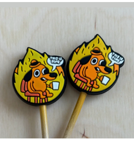 Comma Craft Co Stitch Stoppers - "This Is Fine" Meme - Comma Craft Co.