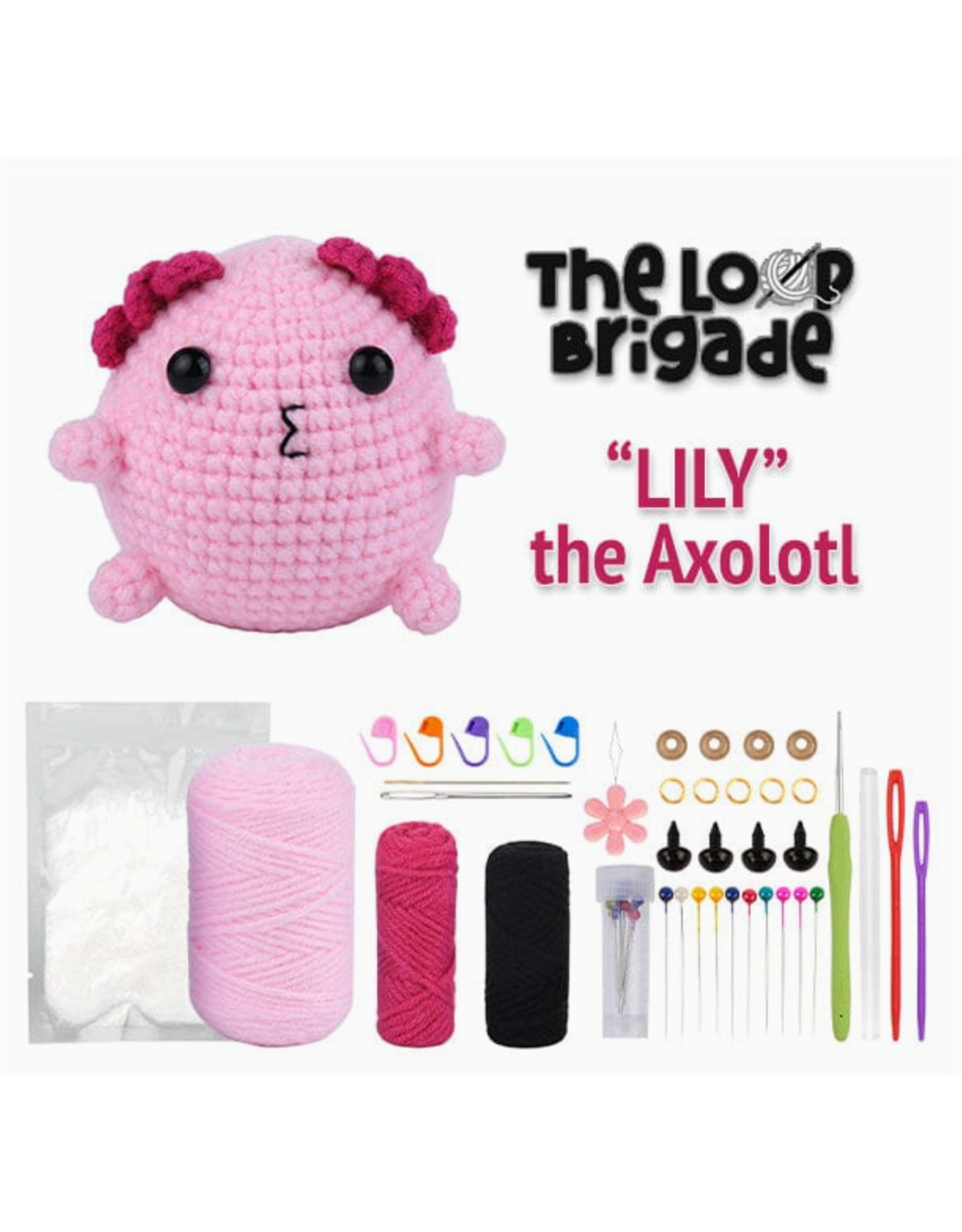 The Loop Brigade The Loop Brigade: Diy Mini Crochet Kit - Lily the Axolotl