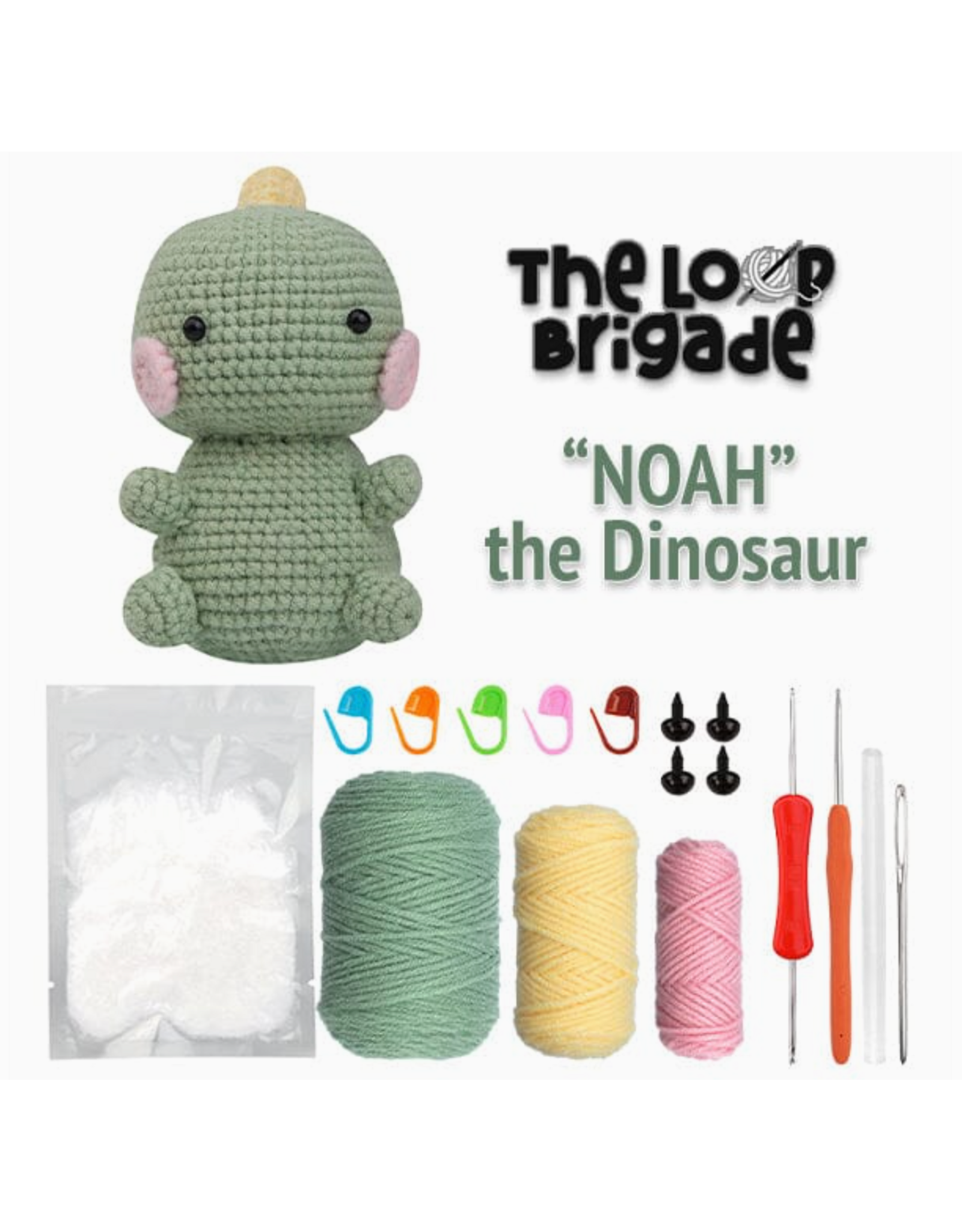 The Loop Brigade The Loop Brigade: Diy Mini Crochet Kit - Noah the Dinosaur