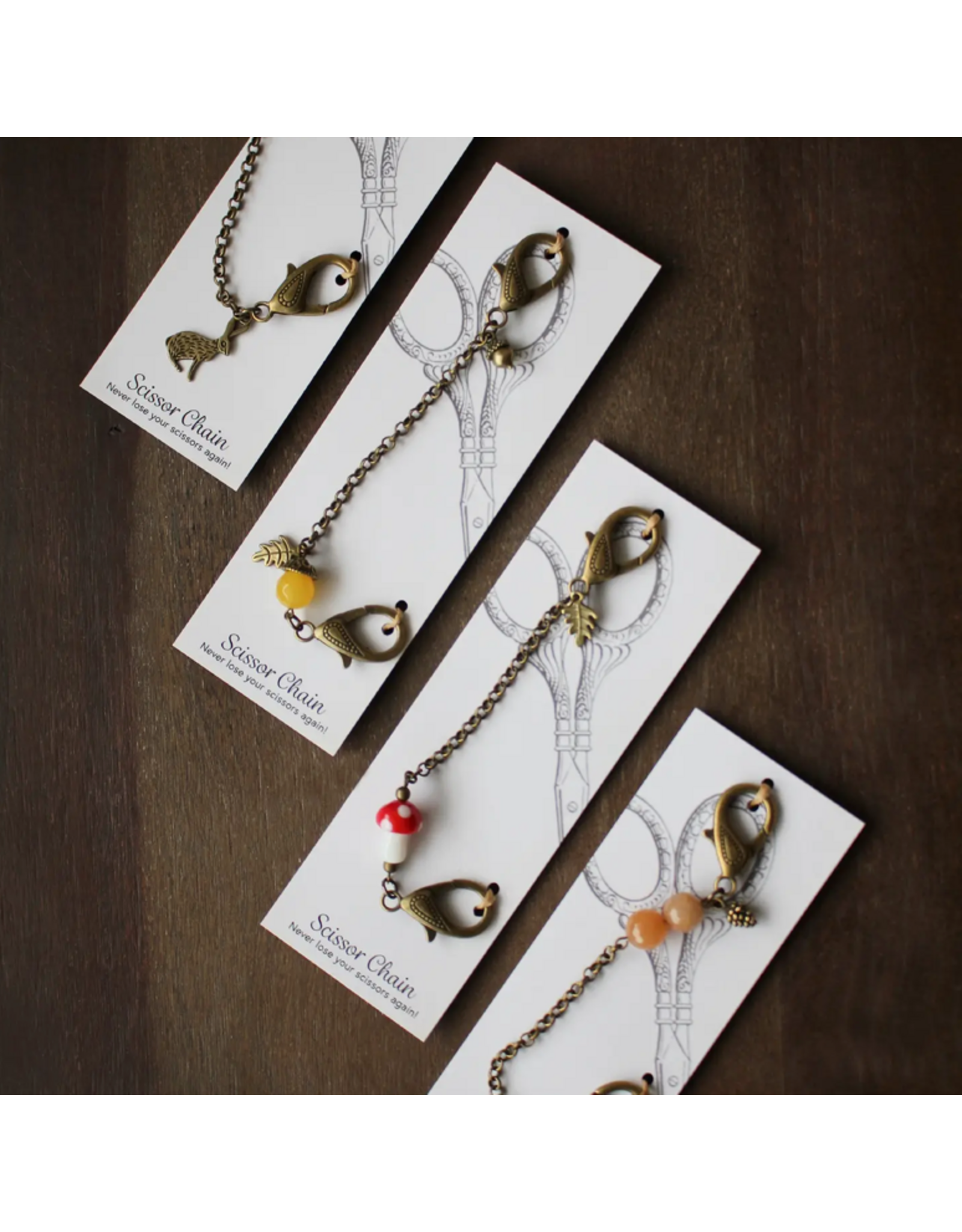 NNK Press Woodland Scissor Chain - Rabbit w/orange spheres - NNK Press