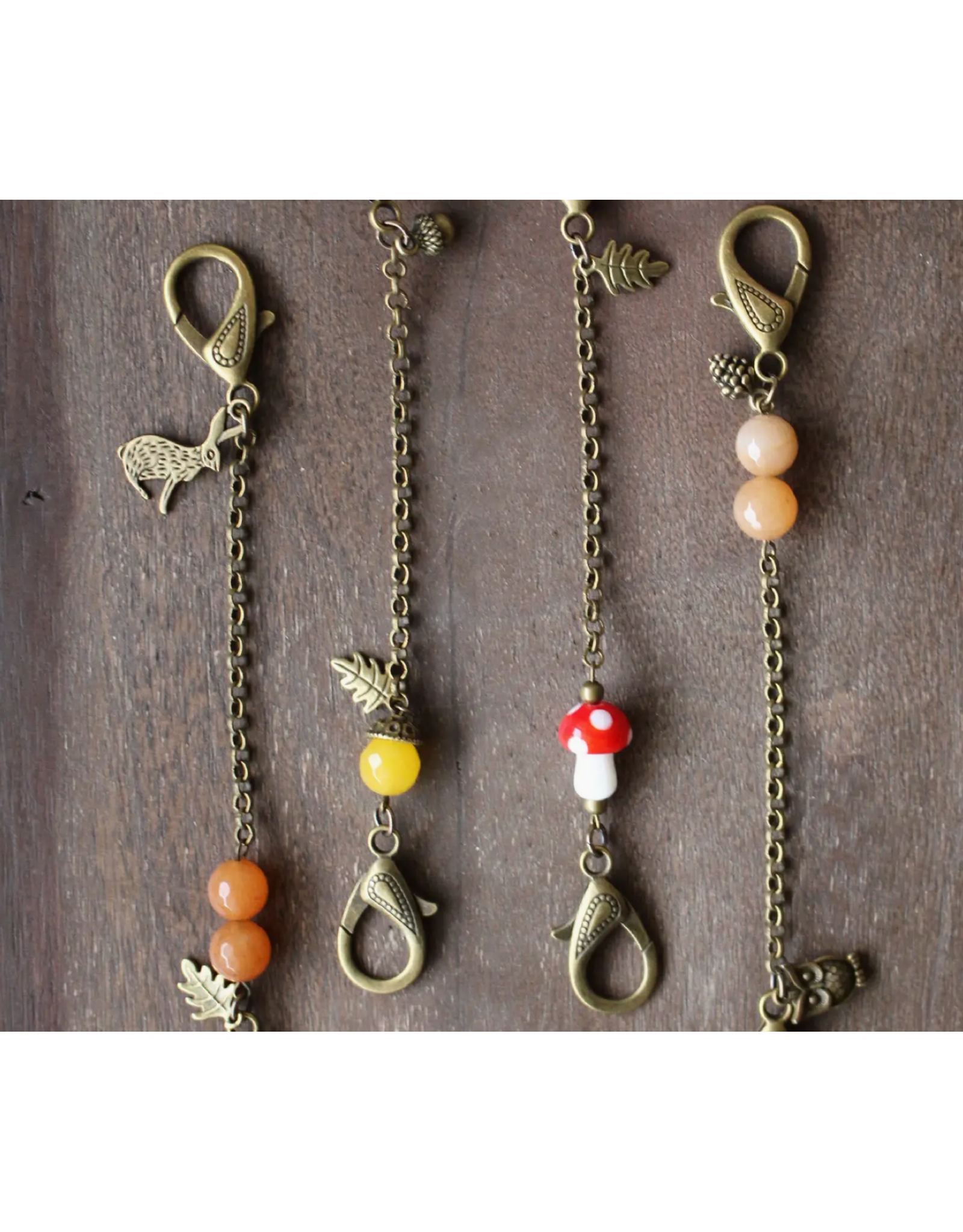 NNK Press Woodland Scissor Chain - Acorn w/yellow sphere - NNK Press